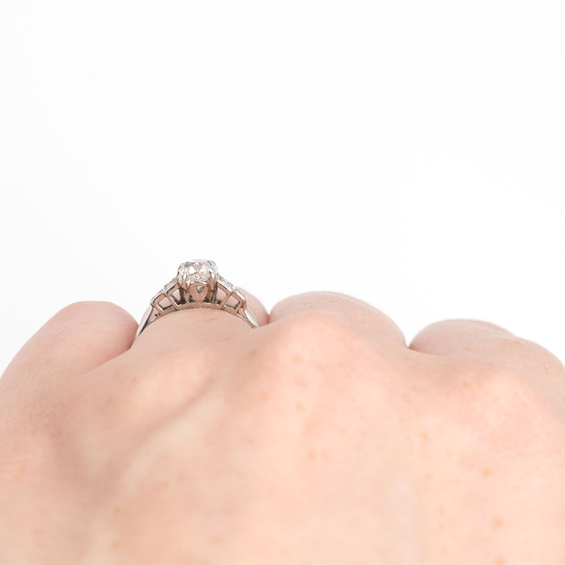 Art Deco Platinum Diamond Solitaire Ring - Friar House