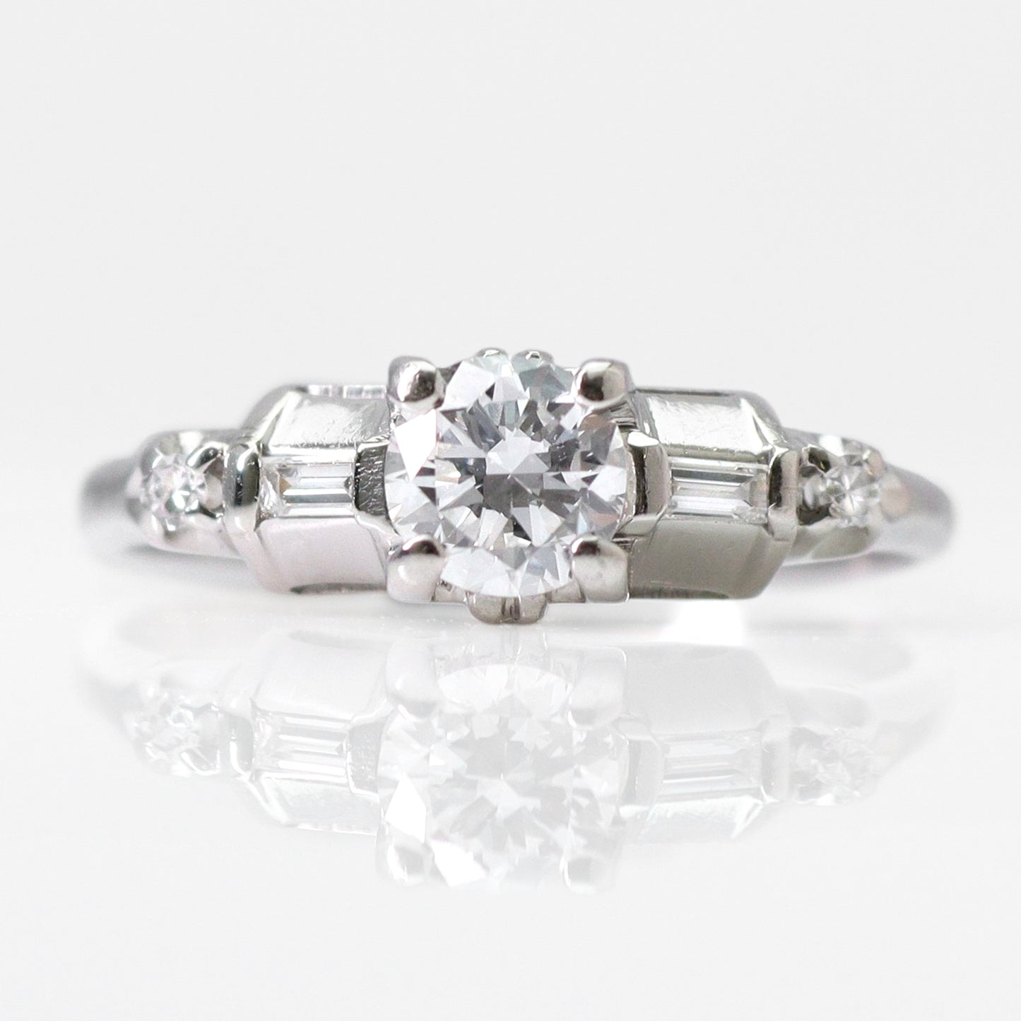 Art Deco Platinum Diamond Solitaire Ring - Friar House