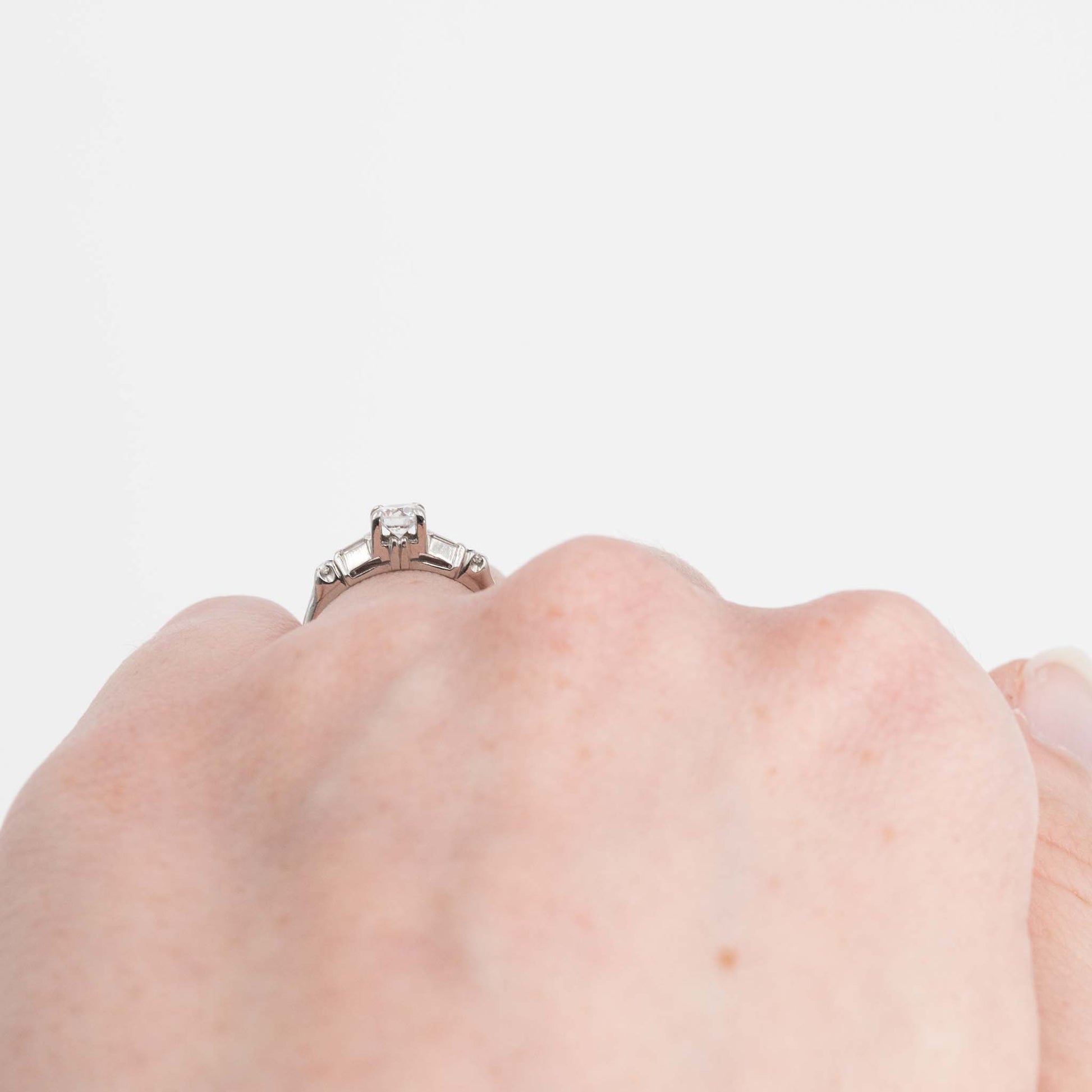 Art Deco Platinum Diamond Solitaire Ring - Friar House