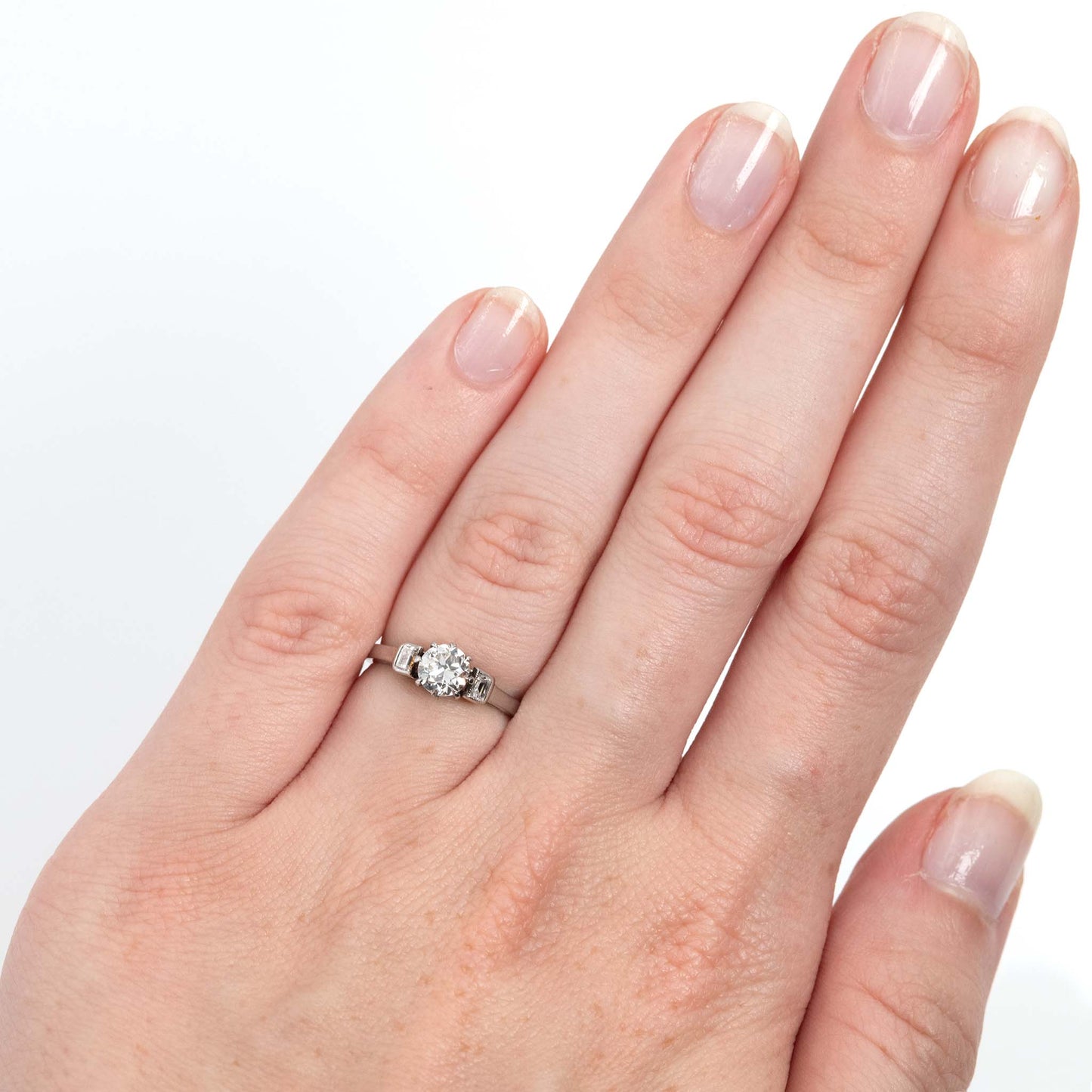 Art Deco Platinum Diamond Solitaire Ring - Friar House