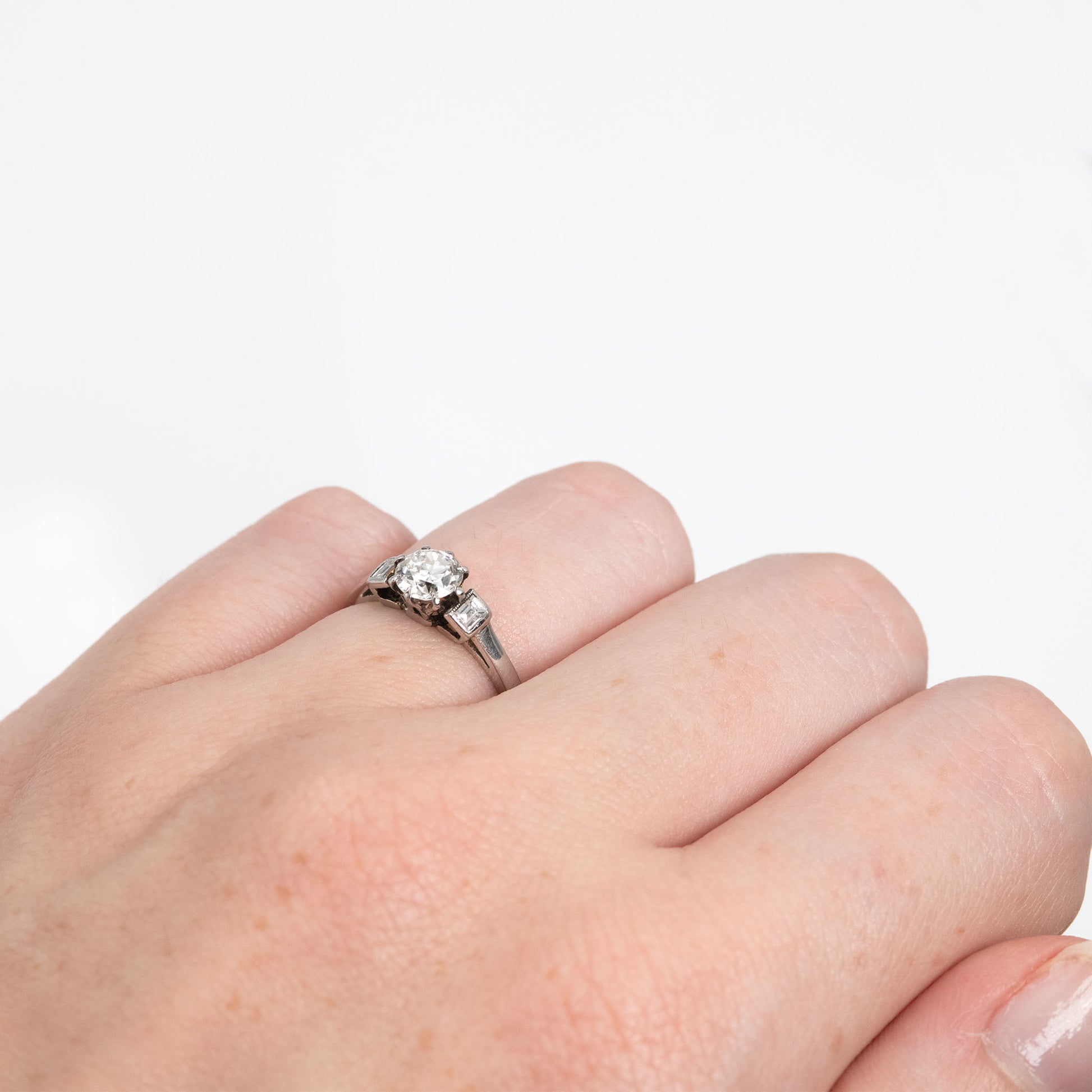 Art Deco Platinum Diamond Solitaire Ring - Friar House