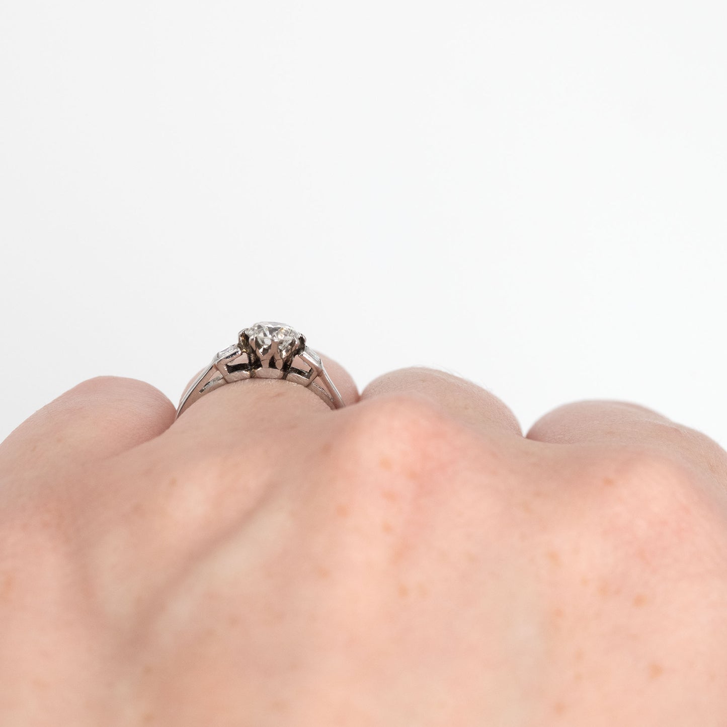 Art Deco Platinum Diamond Solitaire Ring - Friar House