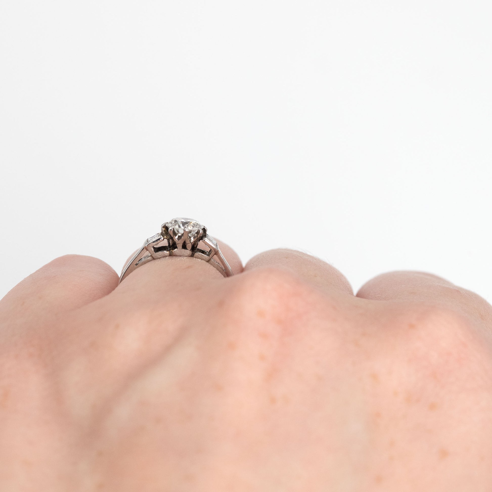 Art Deco Platinum Diamond Solitaire Ring - Friar House