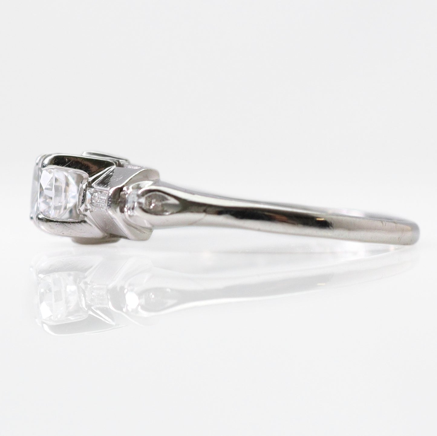 Art Deco Platinum Diamond Solitaire Ring - Friar House