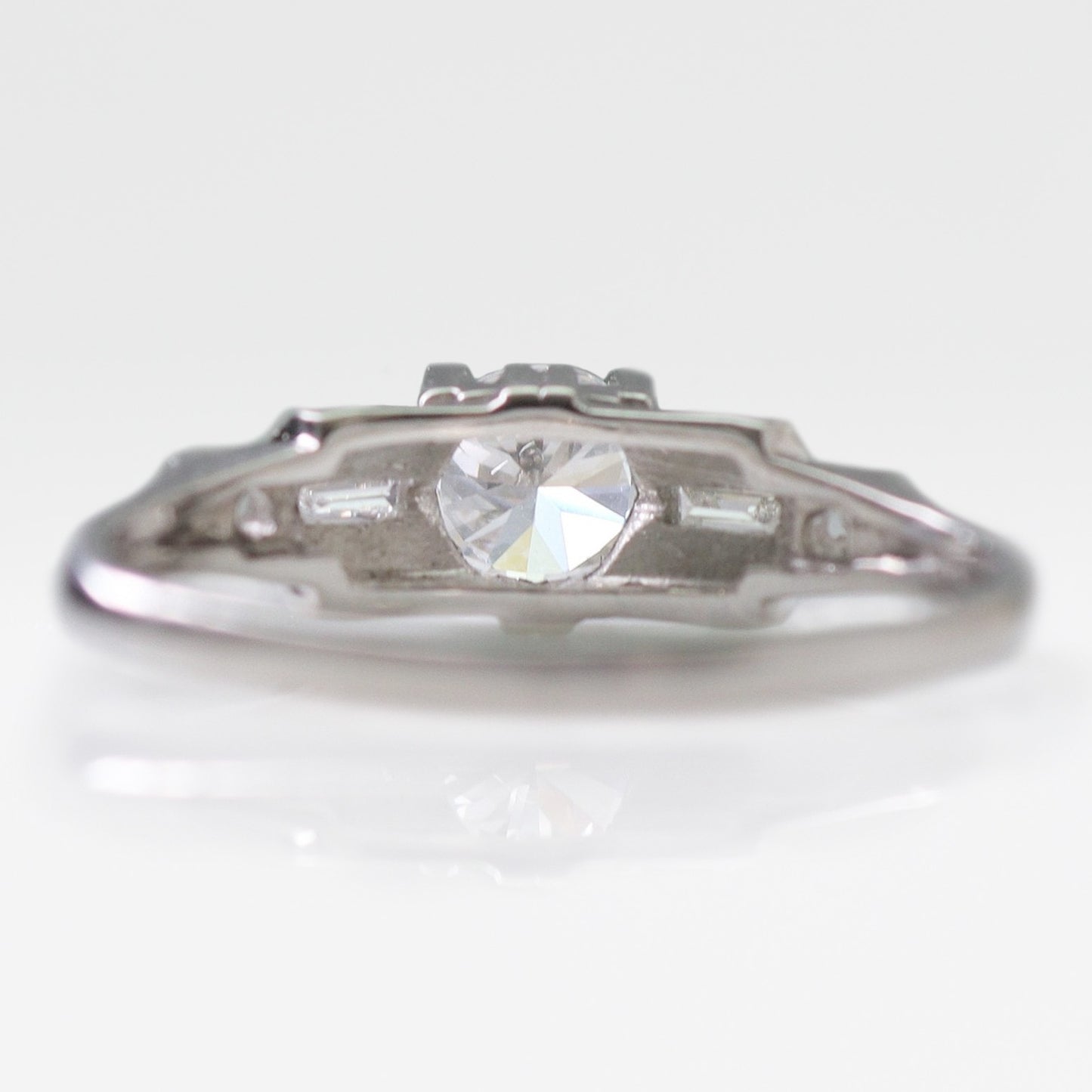 Art Deco Platinum Diamond Solitaire Ring - Friar House