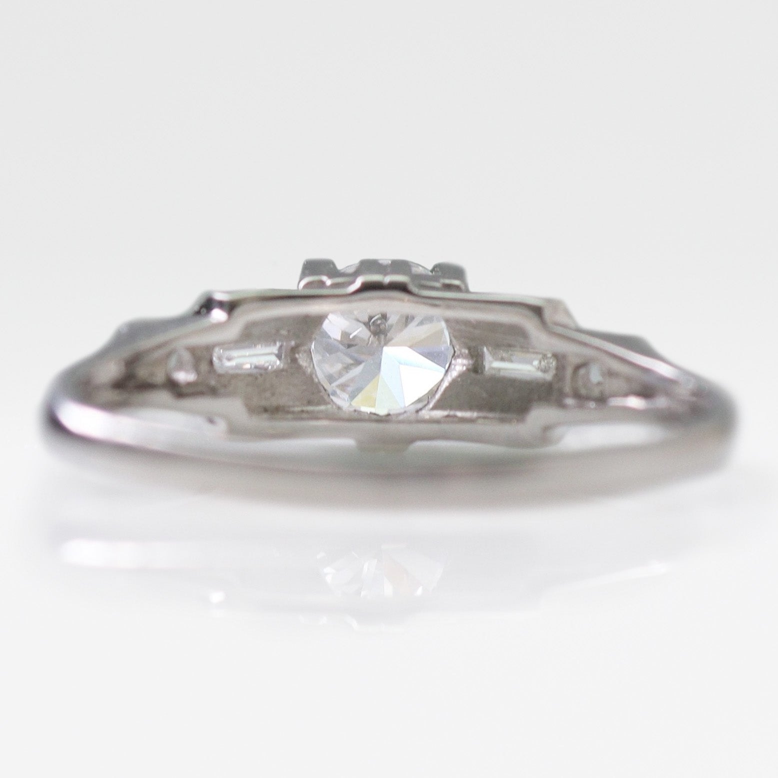 Art Deco Platinum Diamond Solitaire Ring - Friar House