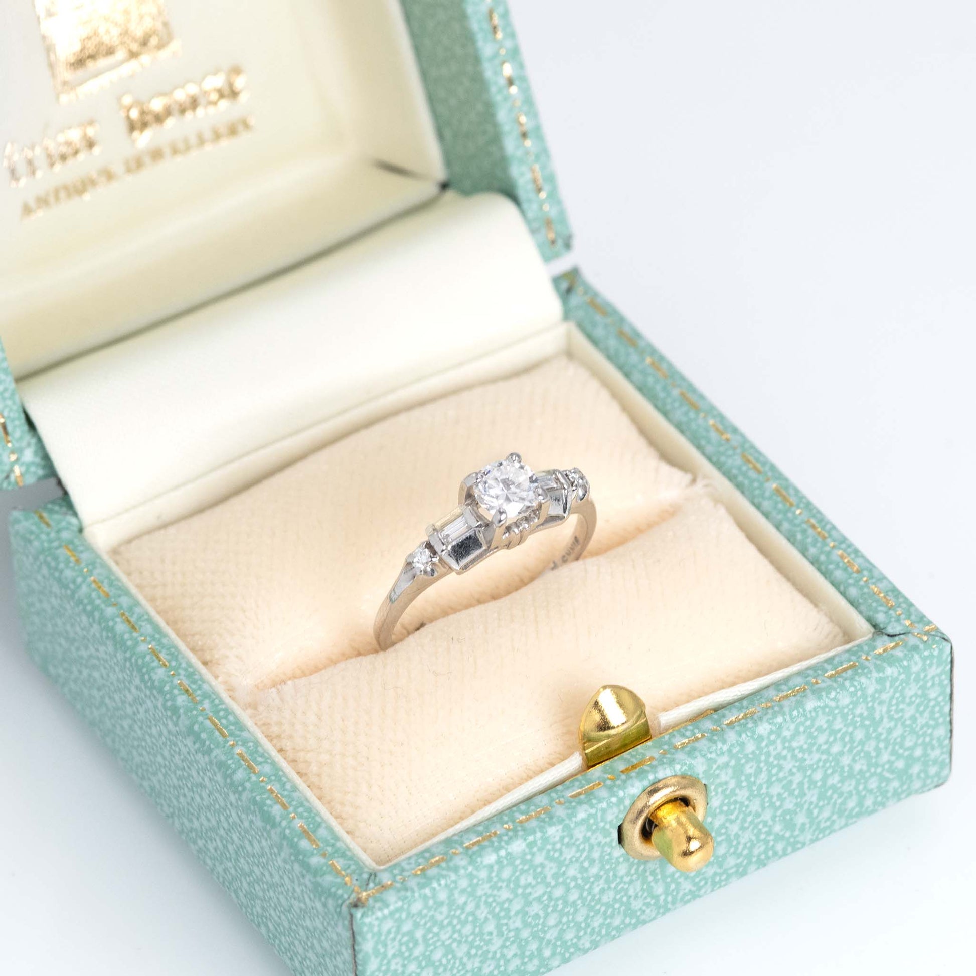 Art Deco Platinum Diamond Solitaire Ring - Friar House