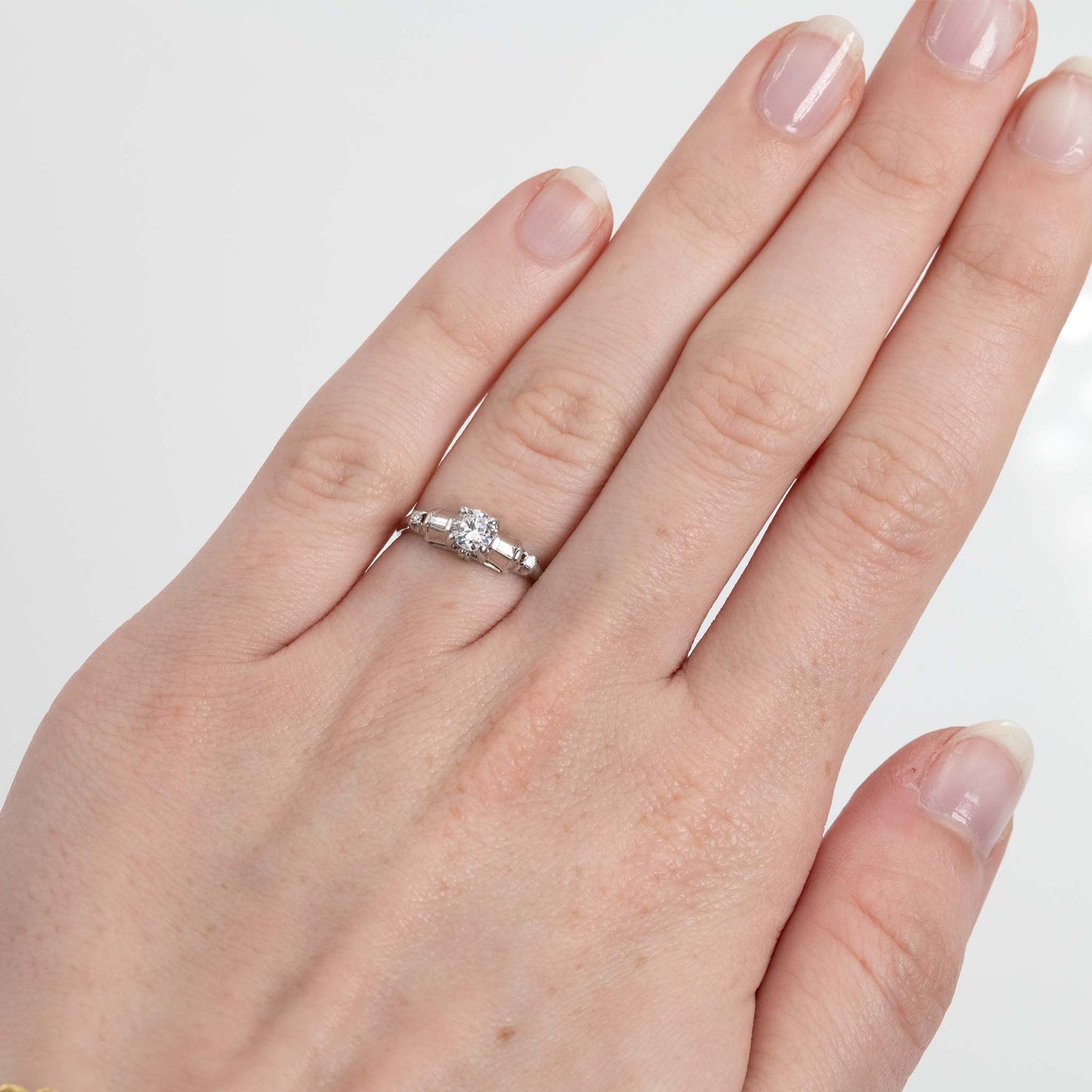 Art Deco Platinum Diamond Solitaire Ring - Friar House