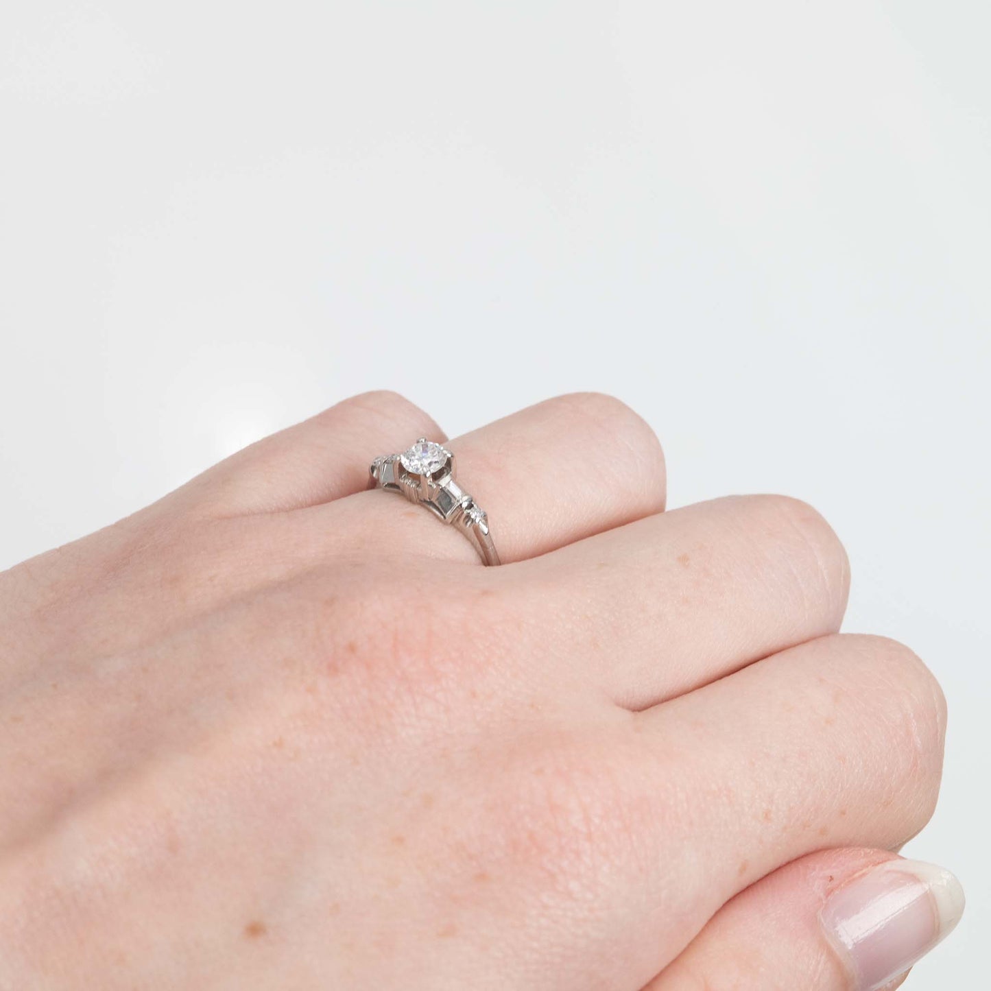 Art Deco Platinum Diamond Solitaire Ring - Friar House