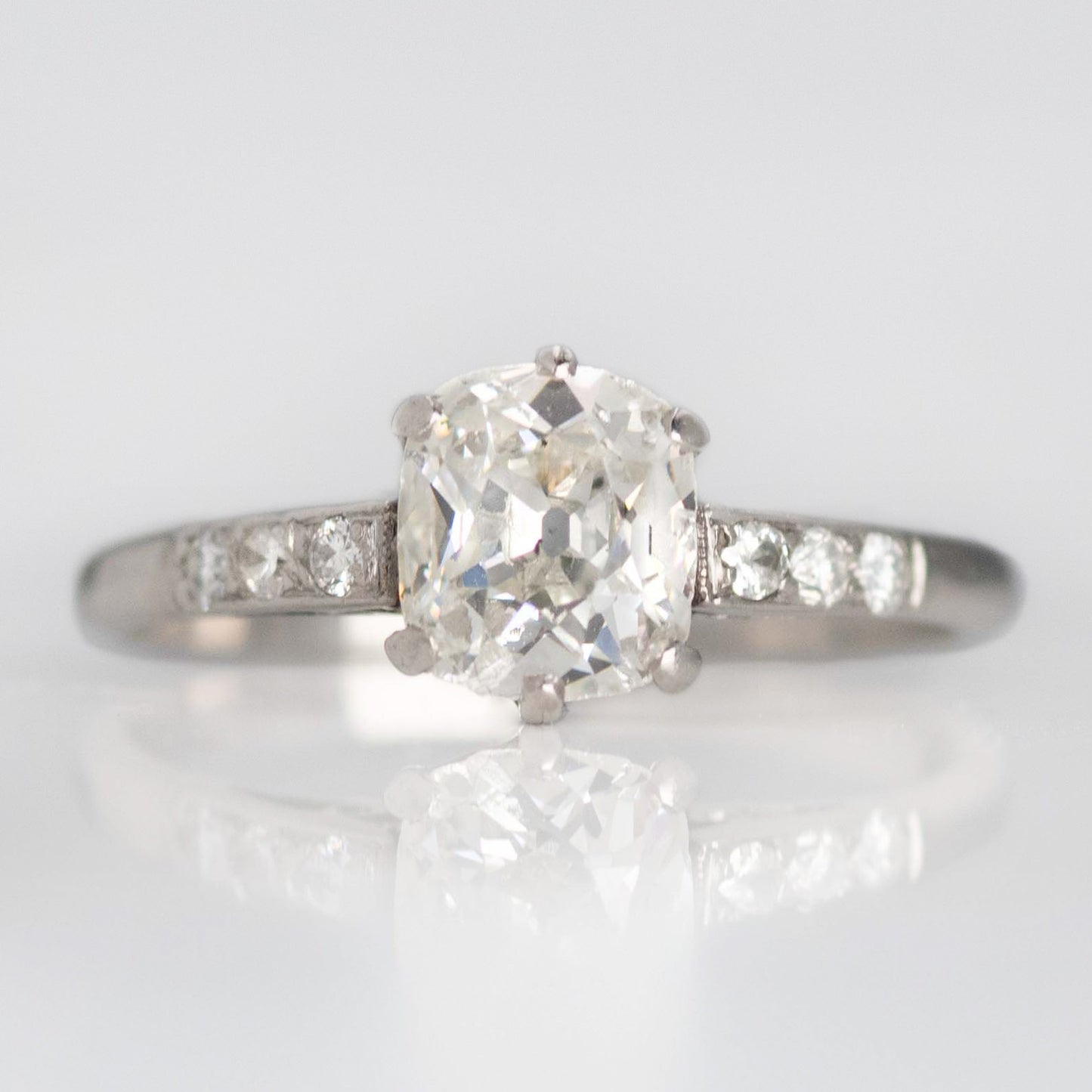 Art Deco Platinum Diamond Solitaire Ring - Friar House