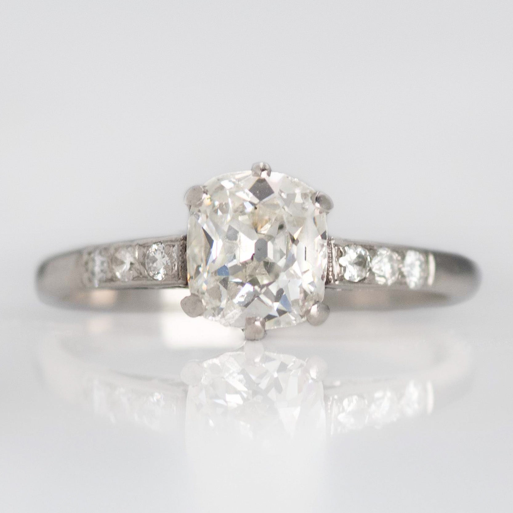Art Deco Platinum Diamond Solitaire Ring - Friar House