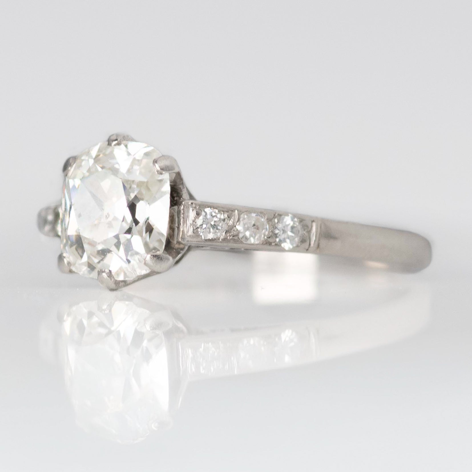 Art Deco Platinum Diamond Solitaire Ring - Friar House