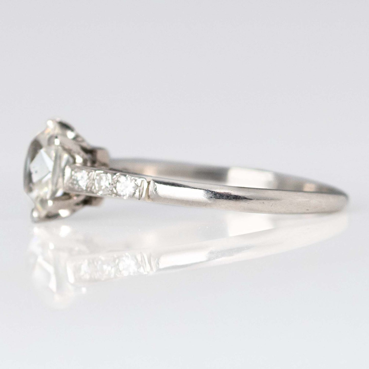 Art Deco Platinum Diamond Solitaire Ring - Friar House