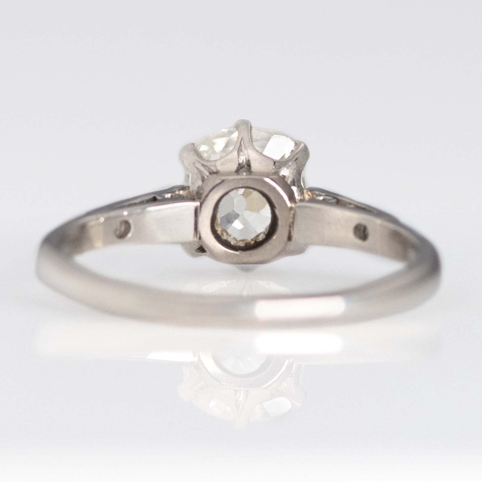 Art Deco Platinum Diamond Solitaire Ring - Friar House