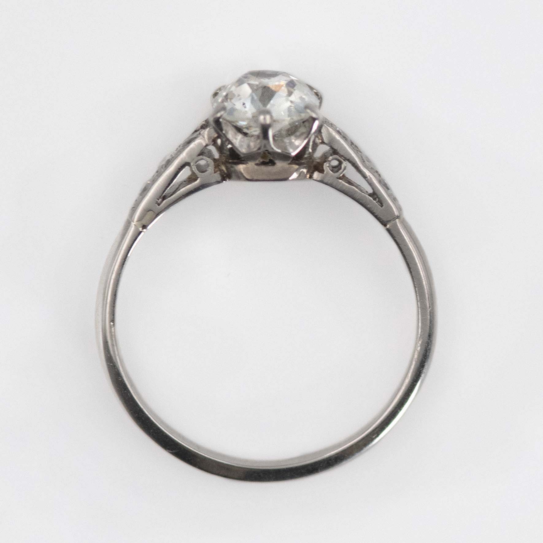 Art Deco Platinum Diamond Solitaire Ring - Friar House