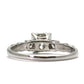 Art Deco Platinum Diamond Square Set Solitaire Engagement Ring - Friar House