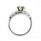 Art Deco Platinum Diamond Square Set Solitaire Engagement Ring - Friar House
