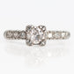 Art Deco Platinum Diamond Square Set Solitaire Ring - Friar House