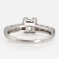 Art Deco Platinum Diamond Square Set Solitaire Ring - Friar House