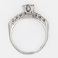 Art Deco Platinum Diamond Square Set Solitaire Ring - Friar House