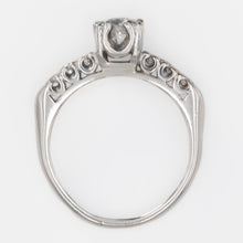 Art Deco Platinum Diamond Square Set Solitaire Ring - Friar House
