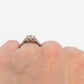 Art Deco Platinum Diamond Square Set Solitaire Ring- Friar House