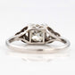 Art Deco Platinum Diamond Square Set Solitaire Ring-Friar House