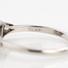 Art Deco Platinum Diamond Square Set Solitaire Ring - Friar House