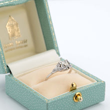 Art Deco Platinum Diamond Square Set Solitaire Ring - Friar House