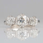 Art Deco Platinum Diamond Three Stone Ring - Friar House