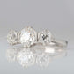 Art Deco Platinum Diamond Three Stone Ring - Friar House