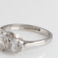 Art Deco Platinum Diamond Three Stone Ring - Friar House