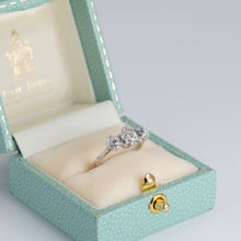 Art Deco Platinum Diamond Three Stone Ring - Friar House