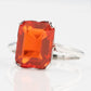 Art Deco Platinum Fire Opal Solitaire Ring- Friar House