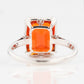 Art Deco Platinum Fire Opal Solitaire Ring - Friar House