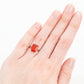 Art Deco Platinum Fire Opal Solitaire Ring - Friar House