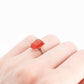 Art Deco Platinum Fire Opal Solitaire Ring - Friar House