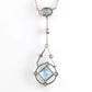 Art Deco Platinum Gold Aquamarine Diamond and Seed Pearl Pendant - Friar House
