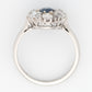 Art Deco Platinum Sapphire and Diamond Cluster Ring - Friar House