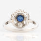 Art Deco Platinum Sapphire and Diamond Cluster Ring Friar House
