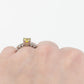 Art Deco Platinum Yellow Sapphire and Diamond Ring - Friar House Antique Jewellery