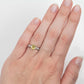 Art Deco Platinum Yellow Sapphire and Diamond Solitaire Ring - Friar House