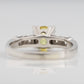 Art Deco Platinum Yellow Sapphire and Diamond Ring - Friar House Antique Jewellery