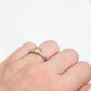 Art Deco Platinum Yellow Sapphire and Diamond Solitaire Ring - Friar House