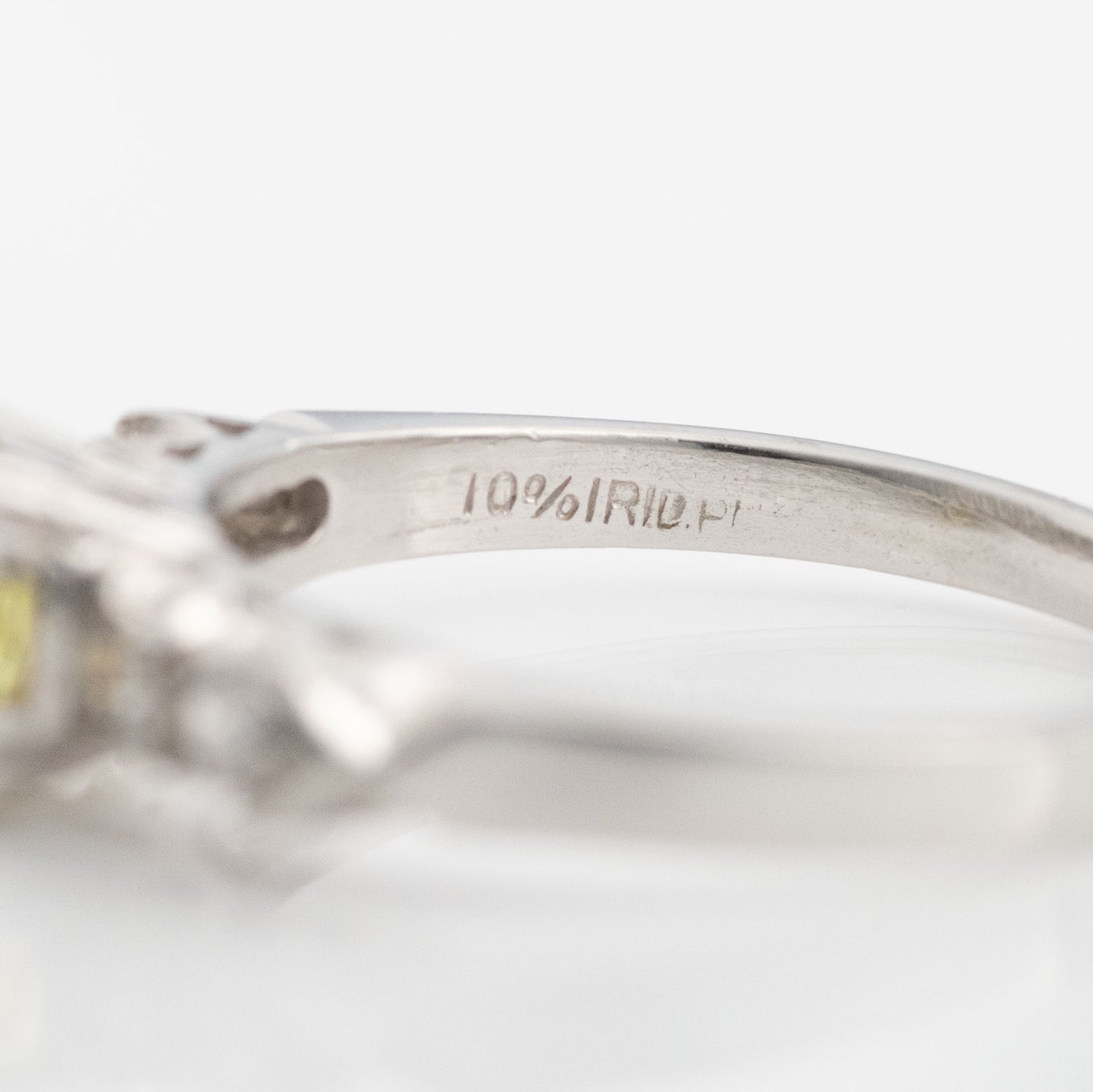 Art Deco Platinum Yellow Sapphire and Diamond Ring - Friar House Antique Jewellery