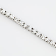 Contemporary 14ct White Gold Diamond Line Bracelet - Friar House
