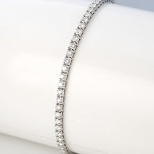 Contemporary 14ct White Gold Five Carat Diamond Line Bracelet - Friar House
