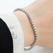 Contemporary 14ct White Gold Five Carat Diamond Line Bracelet - Friar House