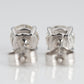Contemporary 18ct White Gold 1 carat Diamond Stud Earrings - Friar House