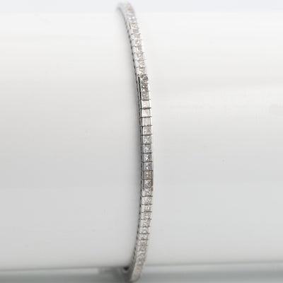 Contemporary 18ct White Gold 5 Carat Diamond Line Bracelet - Friar House